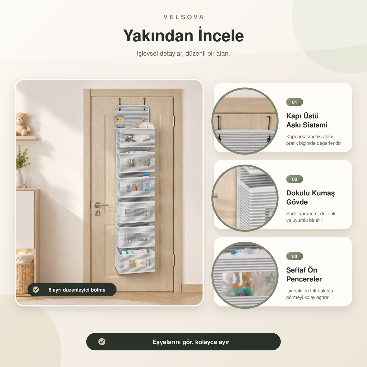 Askılı Kapı Arkası Düzenleyici